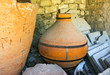 Ancient clay pots excavations into Greek city ruins