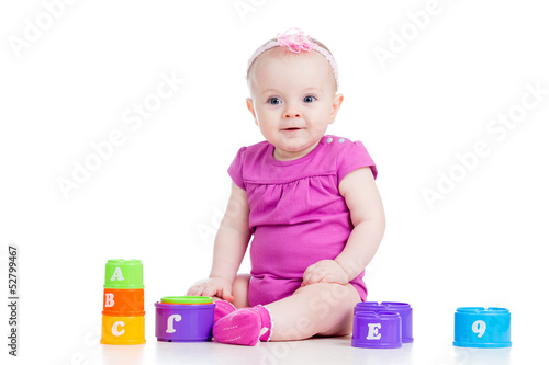 Photo: baby girl playing toys baby girl playing toys