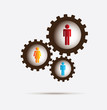 gears and people