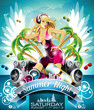 Vector Summer Beach Party Flye...