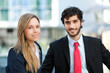 Business partner in urban setting