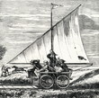 Sail driven wehicle on Kansas Pacific Railway (ca. 1890)