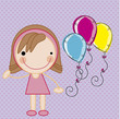 girl and balloons