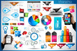 Infographic elements - set of paper tags
