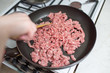 Minced meat.