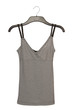 Stripy blouse is on hanger.