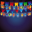 Vector holiday background with bright flags