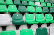 Sport arena seat in green color