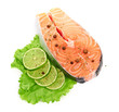 salmon and lime