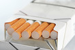Closeup of a pile of cigarettes