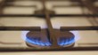 burning gas in a gas stove