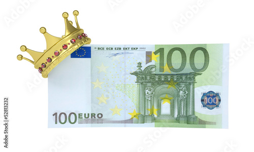 Photo: One hundred euro with the crown One hundred euro with the crown