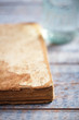 very old book and water