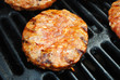 Photo: Fatty Sausage Patty Cooking on a Summer Grill Fatty Sausage Patty Cooking on a Summer Grill