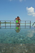 happy young  couple at summer vacation have fun and relax at bea