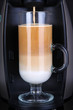 Layered coffee close up
