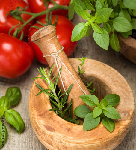 Photo: Herbs and Tomatoes Herbs and Tomatoes