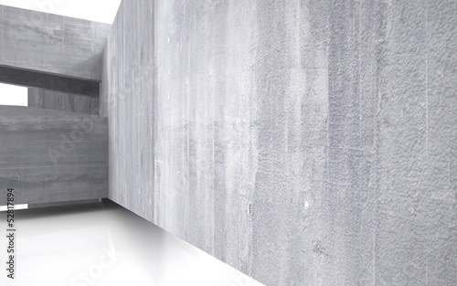 Illustration: abstract interior of a brutal concrete abstract interior of a brutal concrete