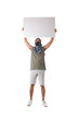 Photo: protestor isolated in white protestor isolated in white