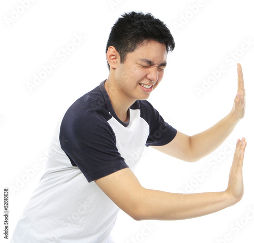 Photo: Teenager Pushing Teenager Pushing