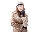 Beautiful young woman in a coat