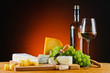 Photo: white wine, cheese and grapes white wine, cheese and grapes