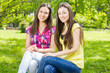 Happy teenage friends