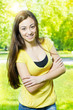 Beautiful cheerful young woman