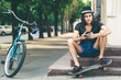 Young skateboarder