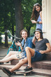 Three young people