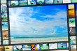 Film strip with beautiful holiday pictures