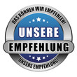 5 Star Button blau UNSERE EMPFEHLUNG UE UE