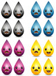 Cartoon Drops In Cmyk