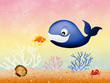 whale and fish friends
