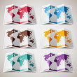 Set of colorful Maps of the World