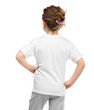 little girl in white t-shirt
