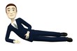 cartoon businessman - resting