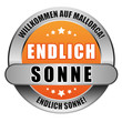 5 Star Button orange ENDLICH SONNE WAM ES
