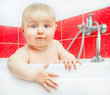 baby in bath