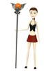 3d render of cartoon character with staff