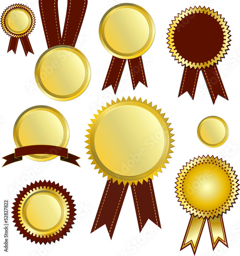 Vector: Medaille Plakete Gold Vector Medaille Plakete Gold Vector