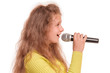 teen girl singing