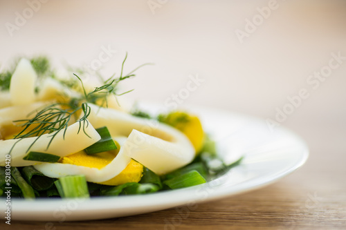 Photo: salad with squid and eggs salad with squid and eggs