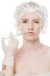 Cosmetic botox injection in face
