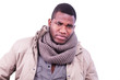 Frowning man with brooding expression