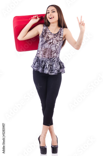Photo: Young woman preparing for vacation Young woman preparing for vacation