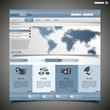Website template with halftone earth illustration