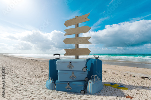 Illustration: Beach vacations directions Beach vacations directions