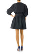 Woman in fashion dress concept on white