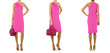 Set of woman dress on white